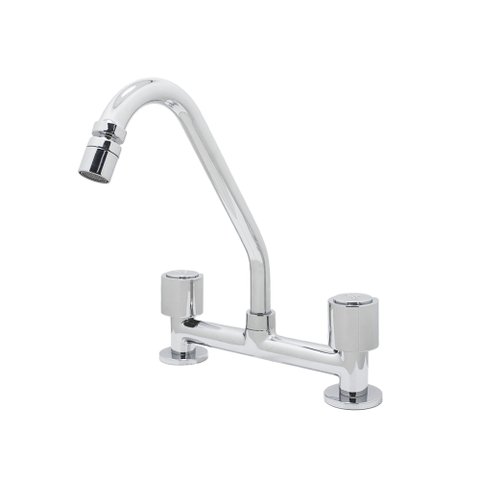 Torneira Misturador Cozinha Bancada Arejador Articulado Metal Cromado