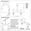 Ver imagem 6 de Torneira Misturador Cozinha Bancada Arejador Articulado Metal Cromado