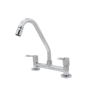 Torneira Misturador Cozinha Mesa Bica Móvel com Arejador Articulado Metal Cromado Luxo