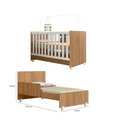 Ver imagem 3 de Dormitório Infantil Pérola Guarda Roupa, Cômoda e Berço
