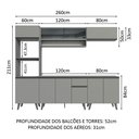 Ver imagem 4 de Armário de Cozinha Completa 260cm Nice Madesa 01