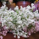 Ver imagem 2 de Buquê Flor Mosquitinho Verde e Branco 30cm - Mc Flores