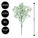 Ver imagem 3 de Buquê Flor Mosquitinho Verde e Branco 30cm - Mc Flores