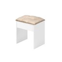 Ver imagem 2 de Banqueta Camarim Plus Estofada Assento Macio para Penteadeira Quarto Maquiagem - Branco