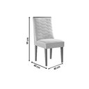 Ver imagem 4 de Conjunto Mesa Berlim c/ Tampo Madeirado c/ Vidro Canto Curvo 120x80cm e 4 Cadeiras Maldivas Madeira