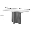 Ver imagem 5 de Conjunto Mesa Berlim c/ Tampo Madeirado c/ Vidro Canto Curvo 120x80cm e 4 Cadeiras Maldivas Madeira