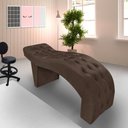 Ver imagem 2 de Maca Estofada Capitonê Clínica Salão Estética Suede Eduarda:Marrom