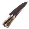 Conjunto Faca 8 Polegadas - Aço Inox - Cabo Rabo de Tatu e Bainha em Couro - Facas Gaúchas - 4