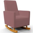 Ver mais imagens de Poltrona de Amamentação com Balanço e Puff Ravena W01 Suede Rosê - Lyam Decor