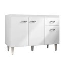 Ver imagem 1 de Balcão Cozinha Gabriela 120cm com Pés 3 Portas 1 Gaveta - Moveis Leartam