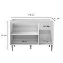 Ver imagem 3 de Balcão Cozinha Gabriela 120cm com Pés 3 Portas 1 Gaveta - Moveis Leartam