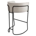 Ver imagem 6 de Kit 4 Banquetas Alta com Encosto Betina Base Preto Poliéster Off White - Nexta Casa