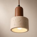 Ver imagem 5 de Pendente Pietra Redondo Travertino e Madeira Ø12×16CM Base E27 IP20 Bivolt Pnd-Pie-Tr