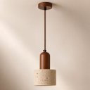 Ver imagem 3 de Pendente Pietra Redondo Travertino e Madeira Ø12×16CM Base E27 IP20 Bivolt Pnd-Pie-Tr