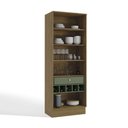 Ver imagem 2 de Cristaleira Cozinha Botanic 80cm 02 Portas M628 Kappesberg - Nogueira/verde Oliva