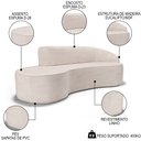 Ver imagem 3 de Sofá Living 4 Lugares 300cm Braço Direito Mozart D06 Linho Cru - Mpozenato