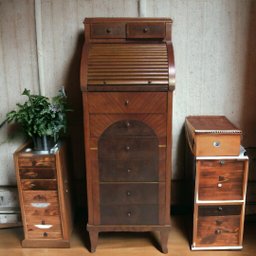 Livreiro Rústico com Marchetaria - 144x53x39cm Prime Home Decor 37314 - 2