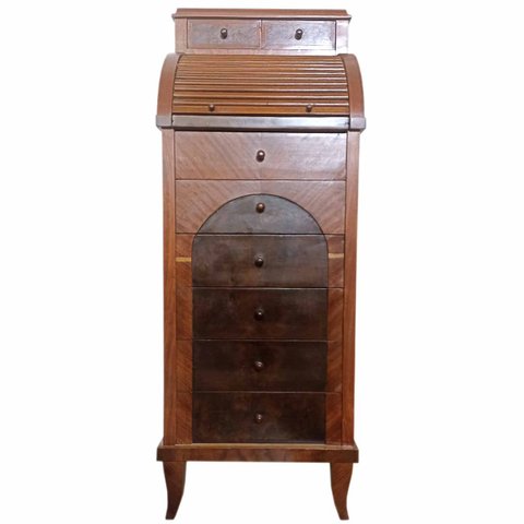 Livreiro Rústico com Marchetaria - 144x53x39cm Prime Home Decor 37314