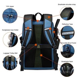Mochila Esportiva Basquete Viagem Masculina Feminina Reforçada Arctic Hunter B00391 Azul petróleo - 12