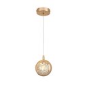 Ver imagem 1 de Pendente Esfera Cristal Bolhas Metal Dourado 11cm LED 7W 3200K Bivolt PARIS LUZ