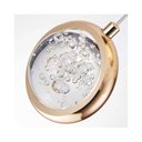 Ver imagem 3 de Pendente Esfera Cristal Bolhas Metal Dourado 11cm LED 7W 3200K Bivolt PARIS LUZ