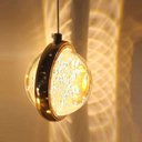 Ver imagem 2 de Pendente Esfera Cristal Bolhas Metal Dourado 11cm LED 7W 3200K Bivolt PARIS LUZ