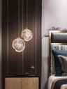 Ver imagem 5 de Pendente Esfera Cristal Bolhas Metal Dourado 11cm LED 7W 3200K Bivolt PARIS LUZ