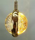Ver imagem 4 de Pendente Esfera Cristal Bolhas Metal Dourado 11cm LED 7W 3200K Bivolt PARIS LUZ