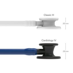 Estetoscopio 3m Littmann Cardiology Iv 6168 Azul com Preto e Conector Preto - 4