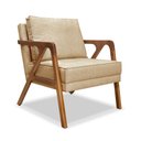Ver imagem 2 de Kit 2 Poltronas Decorativa Ana para Sala de Estar Linho Dourado - Montanaris Decor