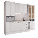 Ver imagem 2 de Armário de Cozinha Completa com Balcão Milla Plain Carraro Branco