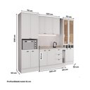 Ver imagem 5 de Armário de Cozinha Completa com Balcão Milla Plain Carraro Branco
