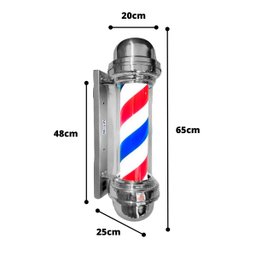 Barber Pole Poste De Barbeiro Sem Globo 65cm 110v - 3