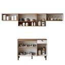 Ver imagem 5 de Cozinha Modulada 4 Peças em MDF com Detalhe Americano Frizz Branco/Cinamomo Fosco