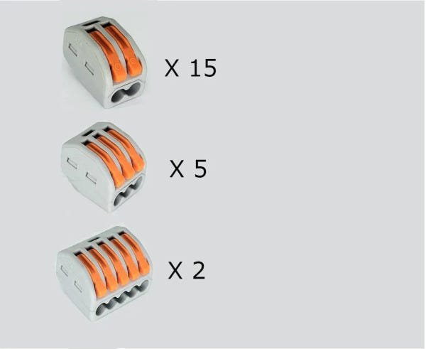 Kit Conector tipo Wago Borne De Emenda 2,3 E 5 Fios 22 peças - 3