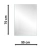 Espelho Multiuso Lapidado Pendurador 70x50 cm Retangular - 4