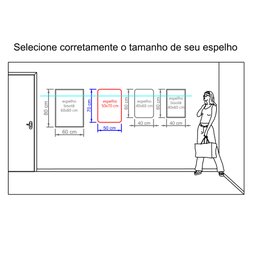 Espelho Multiuso Lapidado Pendurador 70x50 cm Retangular - 7