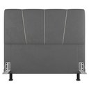 Ver imagem 3 de Cabeceira Cama Box Casal Queen Size Amber 160cm Estofada Sintético Cinza - Desk Design