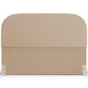 Ver imagem 3 de Cabeceira Cama Box Casal 140cm Orgânica Lanna W01 Linho Bege Escuro - Lyam Decor