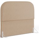 Ver imagem 1 de Cabeceira Cama Box Casal 140cm Orgânica Lanna W01 Linho Bege Escuro - Lyam Decor