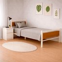 Ver imagem 1 de Cama Juvenil Solteiro Lilly com Colchão Solteiro 88cm Espuma D20 Klm Móveis