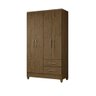 Guarda Roupa 4 Portas 2 Gavetas Castanho Wood Chile Moval Móveis 182x103x47 - 2