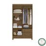 Guarda Roupa 4 Portas 2 Gavetas Castanho Wood Chile Moval Móveis 182x103x47 - 3