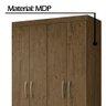 Guarda Roupa 4 Portas 2 Gavetas Castanho Wood Chile Moval Móveis 182x103x47 - 5