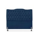Ver imagem 2 de Cabeceira Casal Estofada Premium Dunas - Veludo Azul