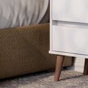 Ver imagem 4 de Mesa de Cabeceira Retrô 2 Gavetas - Mod.3042 Cor:branco