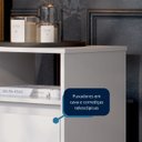 Ver imagem 5 de Mesa de Cabeceira Retrô 2 Gavetas - Mod.3042 Cor:branco