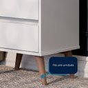 Ver imagem 6 de Mesa de Cabeceira Retrô 2 Gavetas - Mod.3042 Cor:branco