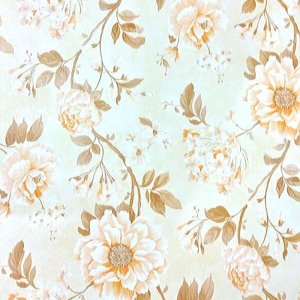 Papel de parede quarto sala lavável flores amarela