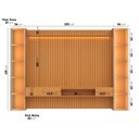 Ver imagem 3 de Painel Ripado para TV até 84 Polegadas com LED com Vidro Reflecta 100% MDF 305cmx219cm Portas Vitoria Regia Yescasa